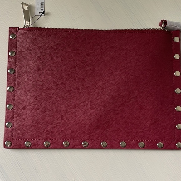 NWT White House Black Market Large Floral Studded Clutch - Picture 5 of 16